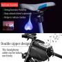 CARSA Bike Front Frame Bag,Waterproof Bicycle Top Tube Phone Mount Bag,Universal Bicycle Handlebar Bag Large Capacity Cycling Accessories Pouch fit for Phone Below 7’’ Phone Galaxy Huawei