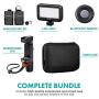 Movo Wireless Smartphone Video Kit V2 with Grip Rig, Wireless Lavalier Microphone, LED Light and Wireless Remote - YouTube Equipment for iPhone 5, 5C, 5S, 6, 6S, 7, 8, X, XS, XS Max, Samsung Galaxy