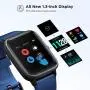 LETSCOM Smart Watch Fitness Tracker Heart Rate Monitor Step Calorie Counter Sleep Monitor Music Control IP68 Water Resistant 1.3" Color Touch Screen Activity Tracking Pedometer for Women Men