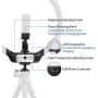 K&F Concept 10 Selfie Ring Light with Stand Phone Holder for Vlog Camera Video Smartphone YouTube Self-Portrait Makeup Shooting Live Streaming