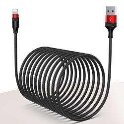 Phone Charger Cable Extra Long 16 Feet Lightnning Charging Cord, 5M Nylon Braided USB Fast Charging Cord Compatible with for Phone 11 Pro Max XS XR X 8 7 6S 6 Plus SE 5S 5C 5 iPad