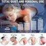 [Upgraded] iDOO Personal Wand Massager, Powerful Handheld Massager with 20 Vibrating Modes 8 Speeds Waterproof Rechargeable Cordless Massager for Back Neck Shoulder Sports Recovery, Black
