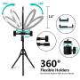 Ring Light with Mirror, Summifit 14“ Circle LED Light, Bluetooth Halo Lighting with 2 Tripod Stand, 3 Phone Holder for YouTube, TikTok, Live Streaming, Makeup, Selfie, iPhone Android