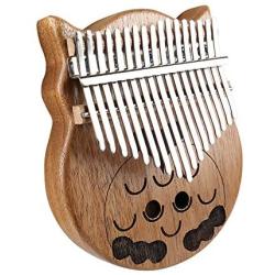 longdafeiUS Kalimba, Owl Thumb Piano with 17 Key Finger Piano Mbira Solid Walnut Wood Thumb Piano Finger Percussion Musical Gift