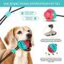 Dog Chew Double Suction Cup Rope Puzzle Toy Pet Aggressive Chewers Tug of War Toothbrush Multifunction Molar Bite Interactive Squeaky Toys Ball with Teeth Cleaning and Food Dispensing Features