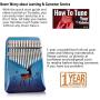 Kalimba Thumb Piano 17 Keys Thumb Piano Portable Mbira Finger Piano Gifts with Storage Bag and Tuning Hammer for Kids and Adults Beginners