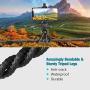 Phone Tripod Flexible Upgraded, 11" Portable Cell Phone Camera Travel Tripod Stand with Wireless Remote Shutter and Universal Phone Mount, Compatible with iPhone, Android Phones, Sports Camera GoPro
