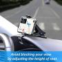 Car Mount, HUD Smart Phone GPS Holder, Universal Cradle Adjustable Non-Slip Holder for Safe Driving for iPhone X / 8 / 8Plus / 7 / 7Plus, Samsung Galaxy S8 / S8+ / Note 8 and All 4 to 6.5 inch Smartph