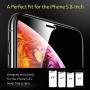 ESR Screen Protector Compatible for iPhone 11 Pro, iPhone Xs/X [2 Pack] [Easy Installation Frame] [Case Friendly], Premium Tempered Glass Screen Protector for iPhone 5.8 Inch (2019)