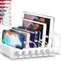 Poweroni USB Charging Station Dock - 6-Port - Fast Charge Docking Station for Multiple Devices - Multi Device Charger Organizer - Compatible with iPad iPhone and Android Cell Phone and Tablet - White Poweroni USB Charging Station Dock - 6-Port - Fast Charge Docking Station for Multiple Devices - Multi Device Charger Organizer - Compatible with iPad iPhone and Android Cell Phone and Tablet - White