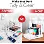 Poweroni USB Charging Station Dock - 6-Port - Fast Charge Docking Station for Multiple Devices - Multi Device Charger Organizer - Compatible with iPad iPhone and Android Cell Phone and Tablet - White