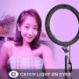 Selfie Ring Light with Tripod Stand with Phone Holder for, Live Stream,Self-Portrait Shooting (Black,1 X Fill Light +1 X Mobile Phone Clip +1 X Remote Control, 11.8in)