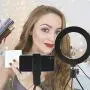 Selfie Light Ring 6.3-inch with Stand & Phone Holder,3 Light Settings Dimmable Desk LED Camera Lights for Recording Video,Makeup,YouTube,Live Streaming Selfie Light Ring 6.3-inch with Stand & Phone Holder,3 Light Settings Dimmable Desk LED Camera Lights for Recording Video,Makeup,YouTube,Live Streaming