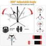HAUEA Selfie Ring Light with Tripod Stand 10”LED Ring Light with 25 RGB Modes Dimmable Led Camera Ring Light with Two Remote Control & Phone Holder Circle Light for Live Stream/Makeup/YouTube Video