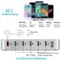 COSOOS Fastest Charging Station with Quick Charge 3.0, 6 Phone Charger Cables(3 Type),lWatch Stand,6-Port USB Charger Station,Charging Station for Multiple Devices,Tablet,Kindle(Silver,UL Certified)