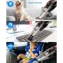 Handheld Vacuum Cleaner, Car Vacuum Cleaner High Power Cordless with Rechargeable Quick Charge, LED Light, Hand Vac for Home and Car Cleaning, Wet & Dry