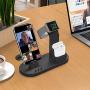 OLEBR 3 in 1 Charging Stand Compatible with iWatch Series 5/4/3/2/1, AirPods and iPhone Xs/X Max/XR/X/8/8Plus/7/7 Plus /6S /6S Plus(Original Charger & Cables Required) Black