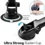 Suction Cup Magnetic Phone Car Mount with Quick Extendable Telescopic Arm, Industrial-Strength Suction Cup, 6 Strong Magnets, 3 Metal Plates, Dashboard Windshield Holder for All iPhone Cell Phone Suction Cup Magnetic Phone Car Mount with Quick Extendable Telescopic Arm, Industrial-Strength Suction Cup, 6 Strong Magnets, 3 Metal Plates, Dashboard Windshield Holder for All iPhone Cell Phone