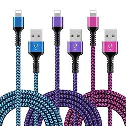 iPhone Charger [3/6/10ft], Long Braided Cables Lighting, Fast Charging Power Charger Cords for iPhone 11/11 Pro/11Pro Max/XS/XR/8/7/6S Plus, iPad mini/2/3/4, iPro Air2/3/4th gen, iPod Touch Charger