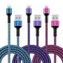 iPhone Charger [3/6/10ft], Long Braided Cables Lighting, Fast Charging Power Charger Cords for iPhone 11/11 Pro/11Pro Max/XS/XR/8/7/6S Plus, iPad mini/2/3/4, iPro Air2/3/4th gen, iPod Touch Charger