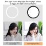 10” Selfie Fill Light with Stand & Cellphone Holder - Round Bi-Color LED Video Light Panel, 3500K-6000K Dimmable Desk Makeup Ring Light, CRI>96 Studio Light for Video Shooting Live Stream Photography