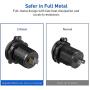 Quick Charge 3.0 Car Charger, CHGeek 12V/24V 36W Aluminum Waterproof Dual QC3.0 USB Fast Charger Socket Power Outlet with LED Digital Voltmeter for Marine, Boat, Motorcycle, Truck, Golf Cart and More