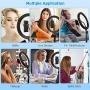 10&quotRing Light with Stand for iPhone,Phone Tripod Stand with Wireless Remote and Selfie Light Ring for Video Recording,Youtube,Makeup,Live Streaming, 64" Extendable Compatible with iPhone Android