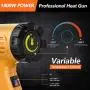 Heat Gun, SEEKONE 1800W Heat Gun Kit With Carry Case, Variable Temperature Control with 2-Temp Settings 4 Nozzles 122℉~1202℉(50℃- 650℃)with Overload Protection for Crafts, Shrinking PVC Heat Gun, SEEKONE 1800W Heat Gun Kit With Carry Case, Variable Temperature Control with 2-Temp Settings 4 Nozzles 122℉~1202℉(50℃- 650℃)with Overload Protection for Crafts, Shrinking PVC