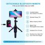 Selfie Stick Tripod Bluetooth, LATZZ 40 Inch Extendable Phone Tripod Monopod with Wireless Remote Shutter and Tripod Stand Compatible iPhone 11 Pro/Xs MAX/XR/X/8/8P/7/7P/Galaxy Note 8/S10/S9+/S9, More
