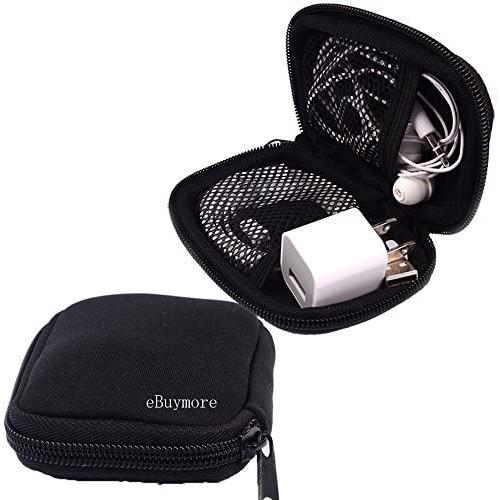 Black Universal Neoprene Zipper Headphone Headset Dock Charger Cable Organizer Electronics Accessories Case Various USB, Mp3, Charge, Cable organizer Pouch