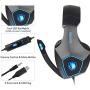 SADES SA819GT Gaming Headset for PC, MAC, PS4, Xbox ONE, Nintendo Switch, 3.5mm Surround Stereo Wired Gaming Headset, Over Ear Headphones with Mic Revolution Volume Control, Noise Canceling LED Light
