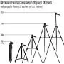 Phone Tripod, 51’’ Extendable Lightweight Aluminum Phone Tripod Stand with Cell Phone Mount Holder & Bluetooth Remote, Tripod for iPhone/Android/Smartphone & Camera (Black) Phone Tripod, 51’’ Extendable Lightweight Aluminum Phone Tripod Stand with Cell Phone Mount Holder & Bluetooth Remote, Tripod for iPhone/Android/Smartphone & Camera (Black)