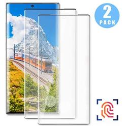 [2 Pack] Screen Protector Tempered Glass for Galaxy Note 10, HD Screen Glass [9H Hardness] [3D Curved Full Coverage] [Fingerprint Unlock Support] Premium Protective Film for Samsung Galaxy Note 10