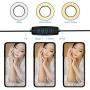 DAVID ROCCO Selfie Ring Light with Flexible Goose Neck Phone Clip 3 Light Modes and 10 Brightness LED Ring Light Compatible with Smart Phone for YouTube, Facebook, Live Stream, Makeup