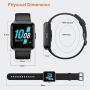 YAMAY Smart Watch 2020 Ver. Watches for Men Women Fitness Tracker Blood Pressure Monitor Blood Oxygen Meter Heart Rate Monitor IP68 Waterproof, Smartwatch Compatible with iPhone Samsung Android Phones