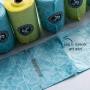 Precious Tails Poop Bags for Dogs, Biodegradable, Unscented, Dog Waste Bags, Blue and Green Bone Style Bags