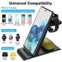 Elobeth Wireless Charger Stand Compatible with Samsung Wireless Fast Charger Galaxy Watch 3 41mm/45mm/42mm/46mm/Active 2/1 Gear S3/S2/Sport Galaxy S20/S10/S10e/Note10/9/8/Buds Live Qi-Certified Phone
