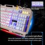Satisfy your comfortable and healthy life ZGB G700 104 Keys USB Wired Mechanical Feel RGB Backlight Metal Panel Suspension Gaming Keyboard with Phone Holder,For E-sports mechanical game keyboard(Black