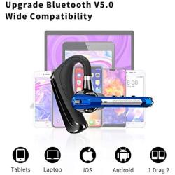Bluetooth Headset CVC8.0 Dual Mic Noise Cancelling, HonShoop Wireless Bluetooth Earpiece Super Power V5.0 Hands-Free Earphones for iPhone Android Cell Phones Driver Trucker Business