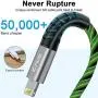 iPhone Charger, iCrius Apple MFi Certified 6FT Lightning Cable Led Light Up USB Fast Charging Cord Compatible with iPhone SE/ 11/Pro/Max/X/XS/XR/XS Max/8/Plus/7/7 Plus/6/6S/6 Plus, iPod Touch (Green) iPhone Charger, iCrius Apple MFi Certified 6FT Lightning Cable Led Light Up USB Fast Charging Cord Compatible with iPhone SE/ 11/Pro/Max/X/XS/XR/XS Max/8/Plus/7/7 Plus/6/6S/6 Plus, iPod Touch (Green)