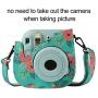 Protective & Portable Case Compatible with fujifilm instax Mini 11/9/ 8/8+ Instant Film Camera with Accessory Pocket and Adjustable Strap - Flower by SAIKA