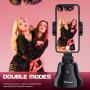 【Upgrade】 Foxnovo Selfie Stick 360°Rotation Auto Face Object Tracking Smart Shooting Camera Phone Mount, Vlog Shooting Smartphone Mount Holder with All iPhone and Android Phone (Black)