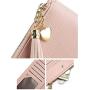 Wallets for Women Leather Cell Phone Case Holster Bag Long Slim Credit Card Holder Cute Minimalist Coin Purse Thin Large Capacity Zip Clutch Handbag Wallet for Girls Ladies (Gray)