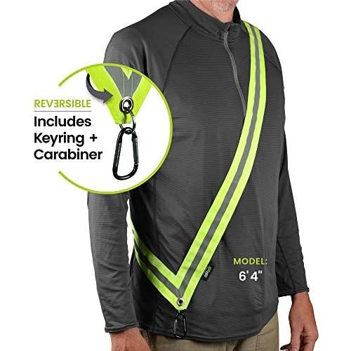 MOONSASH – USA Patented Hi-Visibility Reflective Sash > Reversible, Durable, Versatile, Stylish, No-Fuss Night Safety Gear for Men, Women & Kids > in Neon Yellow-Green & Midnight Black