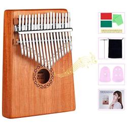 Kalimba Thumb Piano, OwnZone Kalimba17 Keys Thumb Piano with Study Instruction & Tune Hammer, Portable Musical Instrument Mbira Wood Finger Piano Christmas Gift for Music Fans Kids Adults Beginners