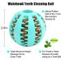 Wainbowa 4pack Dog Treat Balls, Interactive Food Treat Dispensing Dog Toys for Small Medium Large Dogs, Dog Puzzles Toys, Natural Rubber Squeaky Toys, Dog Chew Teeth Cleaning