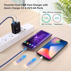 Quick Charge QC 3.0 USB Wall Charger, Costyle 5 Pack 30W Dual 2 Ports Adapter (QC 3.0 & 5V 2.4A) Adaptive Fast Charging Block Compatible for iPhone 11 XS XR, Samsung Galaxy S10 S9, iPad, HTC, LG(Black)