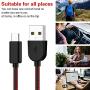USB C Cable, AWINBOW USB Type C Cable (3/3/6/6/10FT) Durable Fast Charging Cord Nylon Braided Compatible with Galaxy S9 S8 Plus Note 9,Moto Z Z2,LG V30 G5 - Red