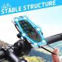 DesertWest Phone Holder for Bike [Asymmetric Clamp] Motorcycle Phone Mount, Universal ATV Mountain & Road Bicycle Handlebar Cradle Fit with iPhone, Samsung and All Phones