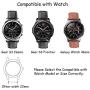 Galaxy Watch 46mm Band 2 Pack, Compatible with Samsung Galaxy 46mm Watch Bands, Width 22mm Watch Band Quick Release Leather Straps Unisex size (Black+Brown)